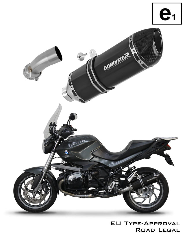 BMW R1200R 2010 - 2014 EU Approved Exhaust Silencer HP1 BLACK 20 m.