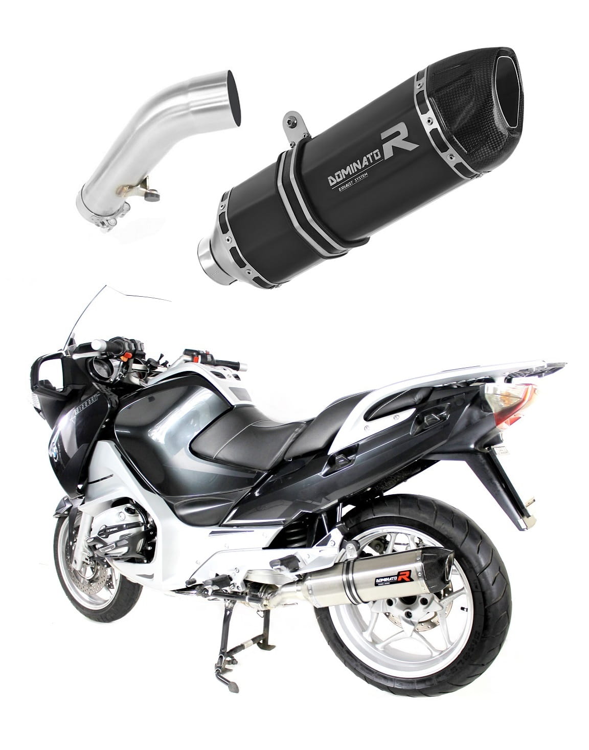 BMW R1200RT 2004 - 2009 Exhaust Silencer Muffler HP1 BLACK + dB killer medium 20 m.