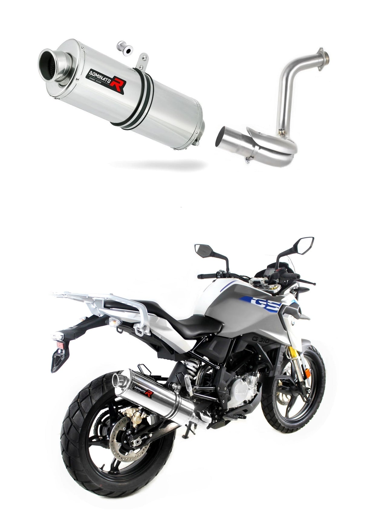BMW G310GS 2016 - 2024 Exhaust Silencer Muffler OV + dB killer medium 20 m.