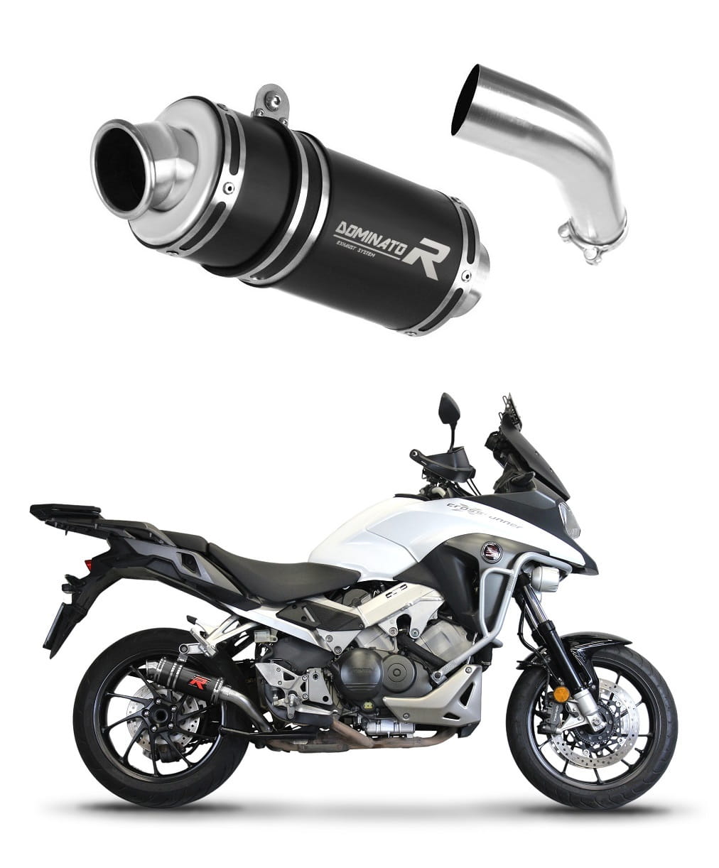 Honda VFR 800 X Crossrunner 2015 - 2021 Exhaust Silencer Muffler GP1 BLACK + dB killer medium 20 m.