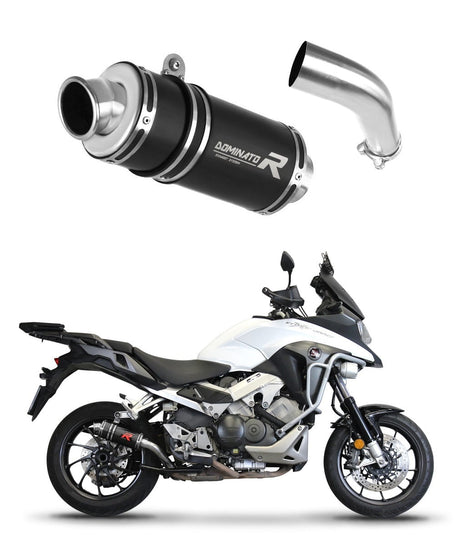 Honda VFR 800 X Crossrunner 2015 - 2021 Exhaust Silencer Muffler GP1 BLACK + dB killer medium 20 m.
