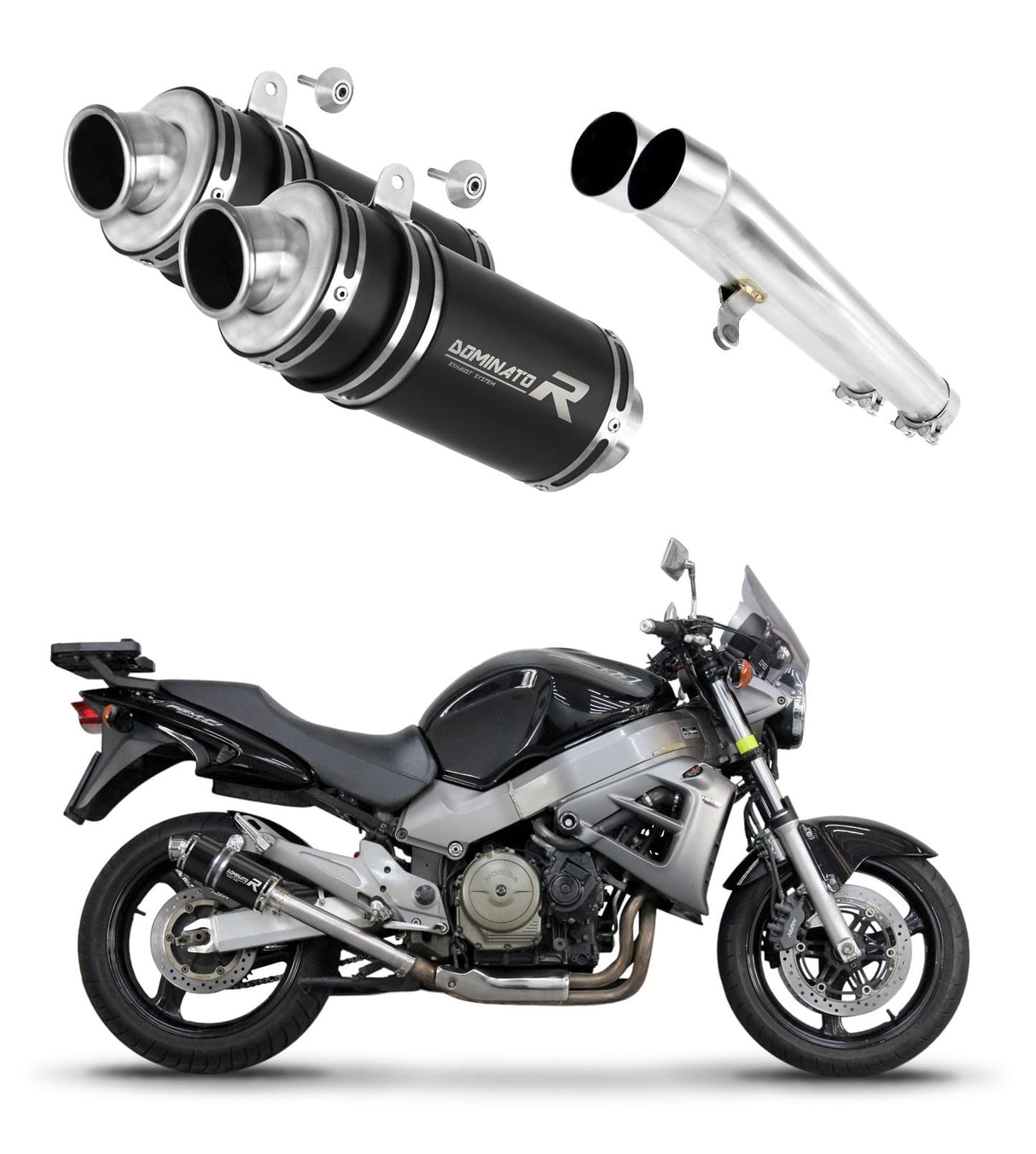 Honda CB 1100 X11 Exhaust Silencer Muffler GP1 BLACK + dB killer medium