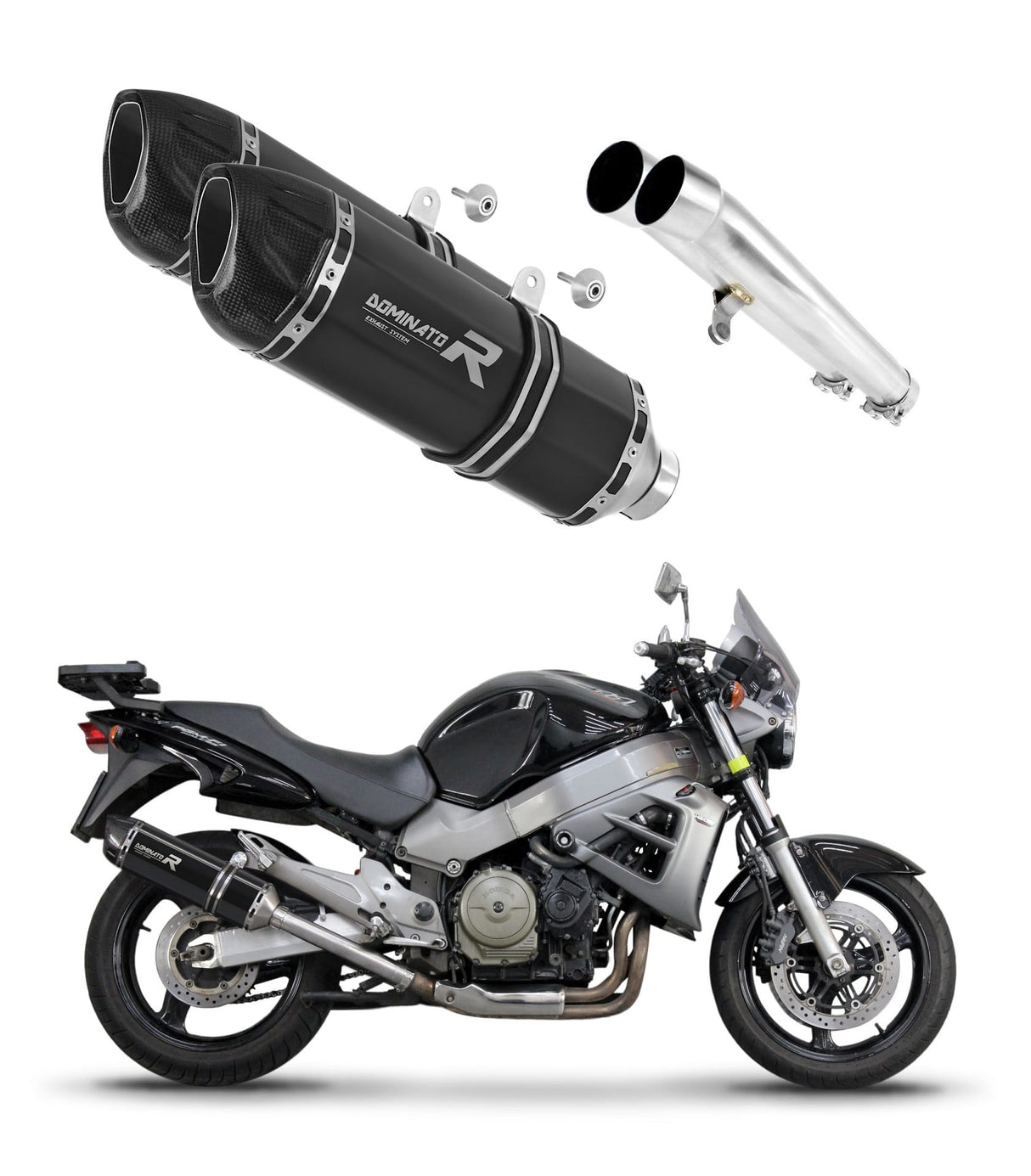 Honda CB 1100 X11 Exhaust Silencer Muffler HP1 BLACK + dB killer medium