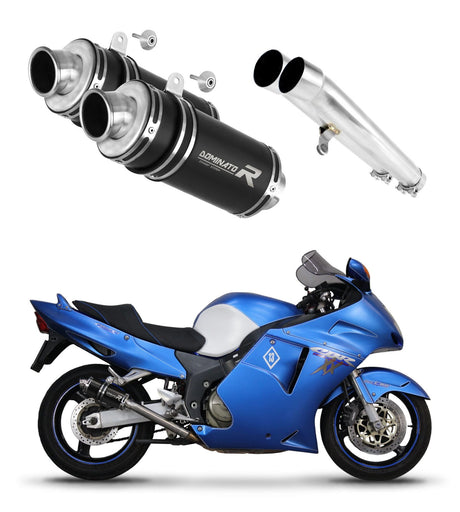 Honda CBR 1100 XX 1996 - 2006 Exhaust Silencer Muffler GP1 BLACK + dB killer medium 19 m.