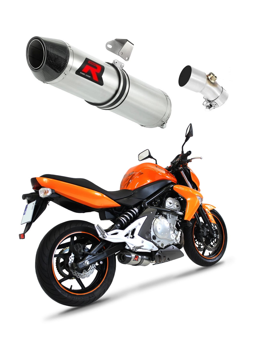 Kawasaki ER - 6 N / F 650 2006 - 2008 Exhaust Silencer Muffler HP2 + dB killer medium 20 m.