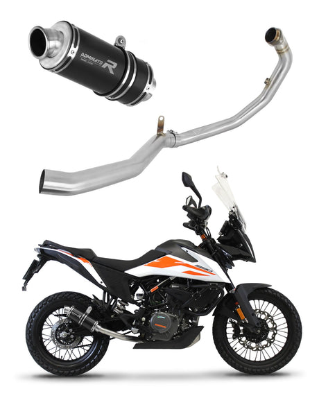 KTM 390 Adventure 2020 - 2024 Full Exhaust System Collector Silencer GP1 BLACK + dB killer medium 20 m.