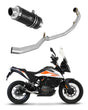 KTM 390 Adventure 2020 - 2024 Full Exhaust System Collector Silencer GP1 BLACK + dB killer medium 20 m.