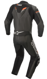GP Force Chaser Leather 1-Piece Suit - Black Red Fluo