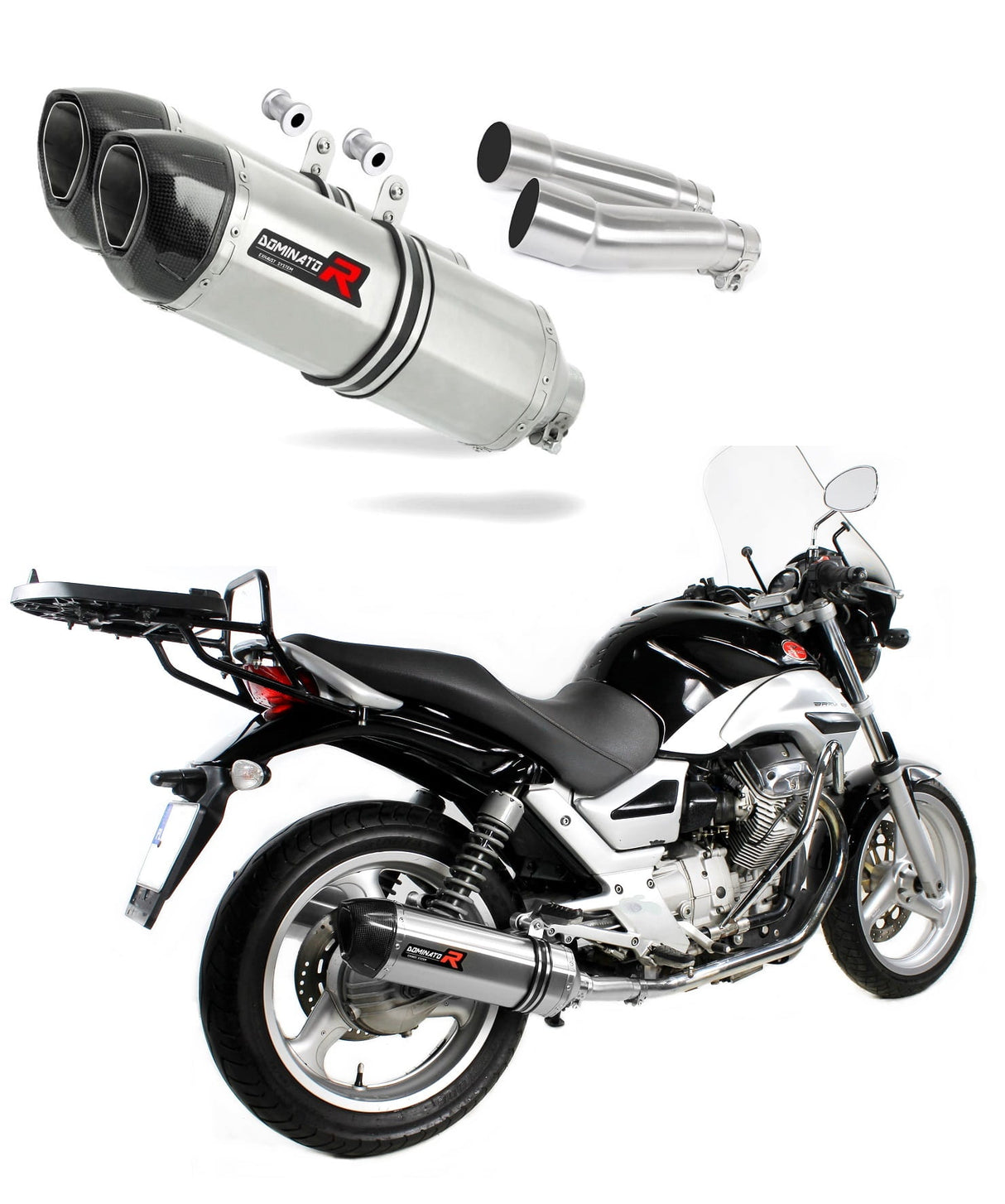 Moto Guzzi BREVA ie 750 2003 - 2009 Exhaust Silencer Muffler HP1 + dB killer medium 20 m.