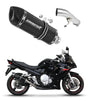 Suzuki GSXF 650 2007 - 2016 Exhaust Silencer Muffler HP1 BLACK + dB killer medium 20 m.