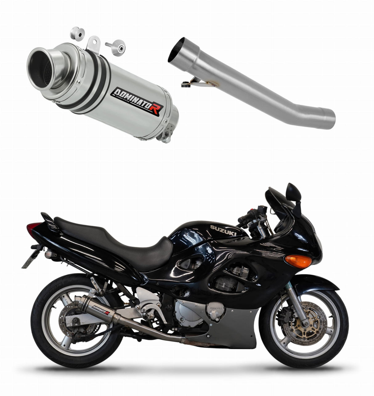 Suzuki GSXF 750 1998 - 2006 Exhaust Silencer Muffler GP1 + dB killer medium 19 m.