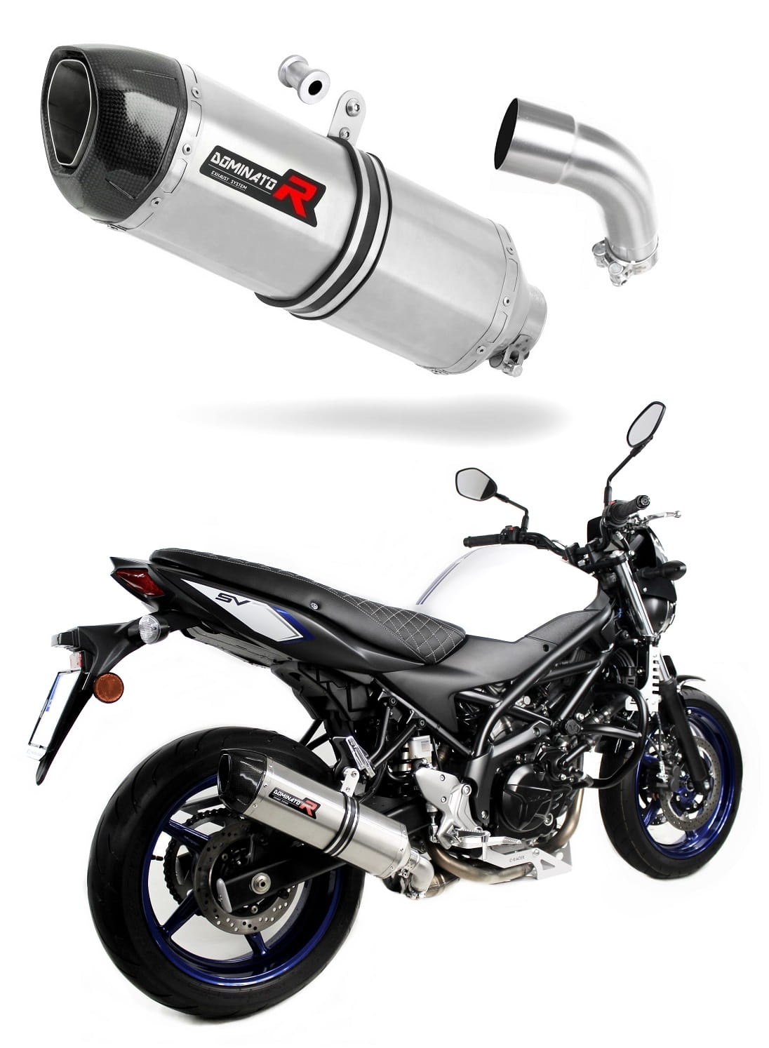 Suzuki SV 650 2016 - 2023 Exhaust Silencer Muffler HP1 + dB killer medium 20 m.