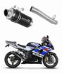 Suzuki GSXR 1000 K1 - K4 2001 - 2004 Exhaust Silencer Muffler Slip-on GP1 BLACK + dB killer medium 20 m.