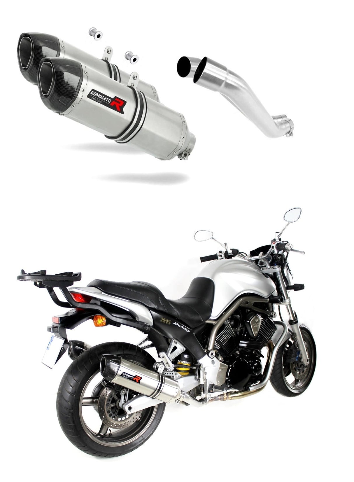 Yamaha BT 1100 BULLDOG 2001 - 2007 Exhaust Silencer Muffler HP1 + dB killer medium 20 m.