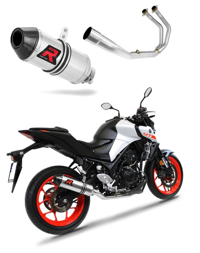 Yamaha MT 03 2017 - 2019 Full Exhaust System Collector Silencer HP3 + dB killer medium 20 m.