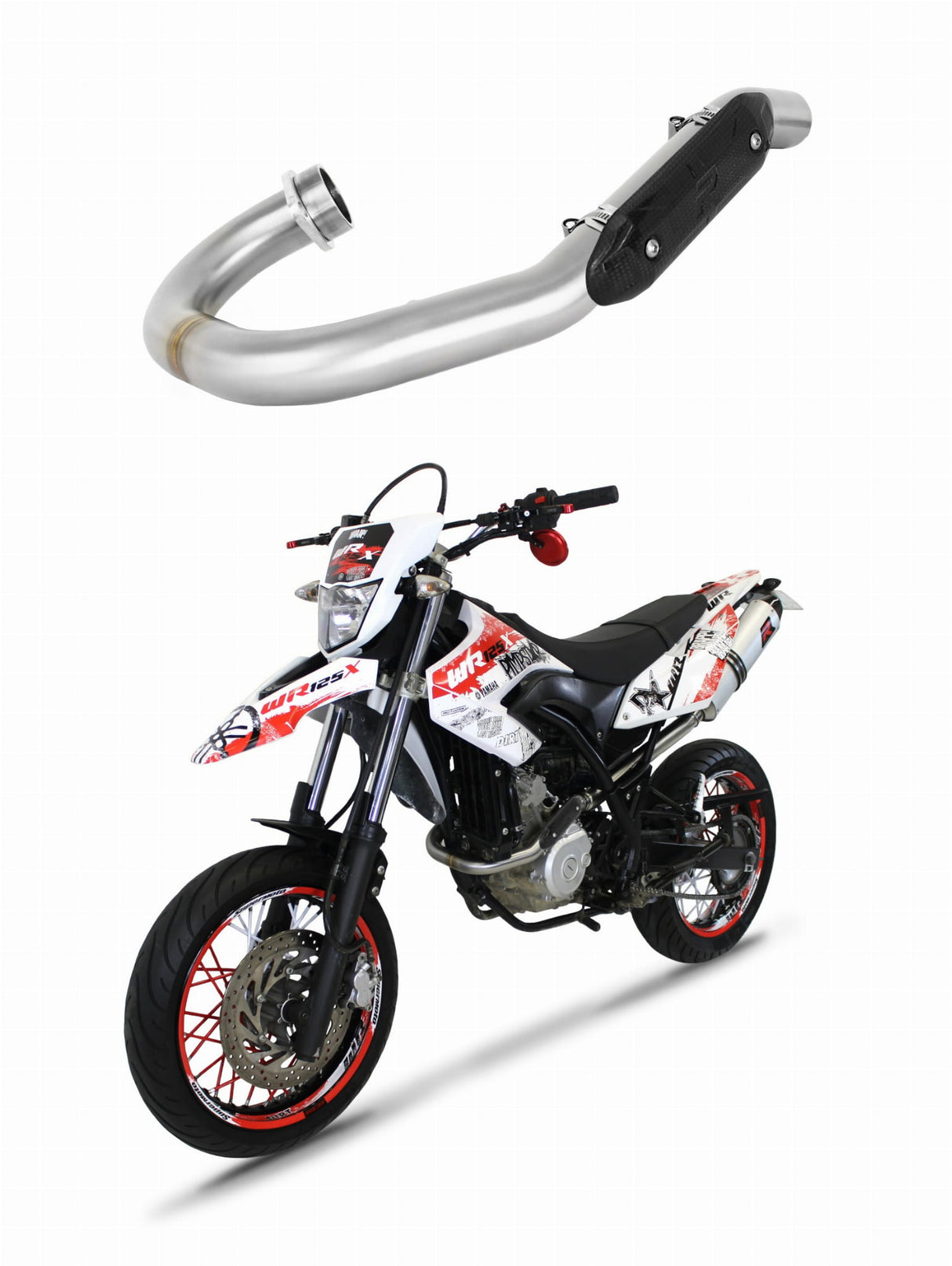 Yamaha WR 125 R 2009 - 2014 Head Pipe Header Collector 20 m.