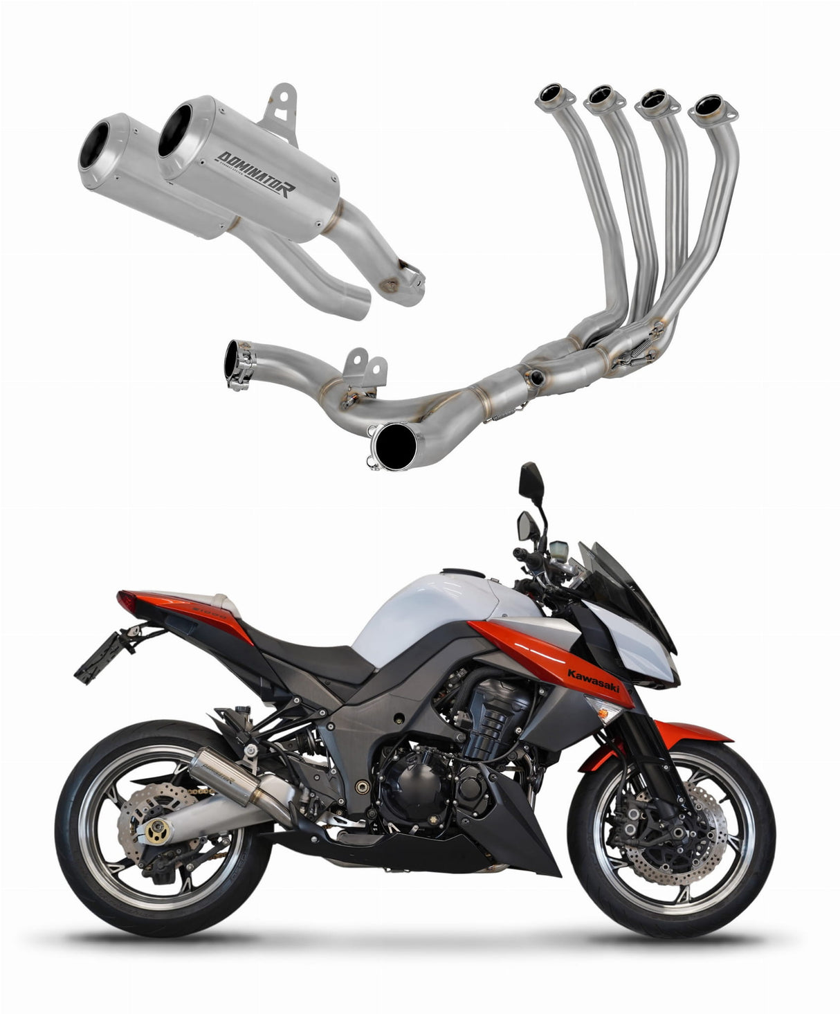 Kawasaki Z1000 2010 - 2013 Full Exhaust System Collector Silencer GPS + dB killer 20 m.