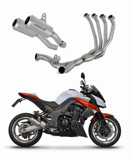 Kawasaki Z1000 2010 - 2013 Full Exhaust System Collector Silencer GPS + dB killer 20 m.