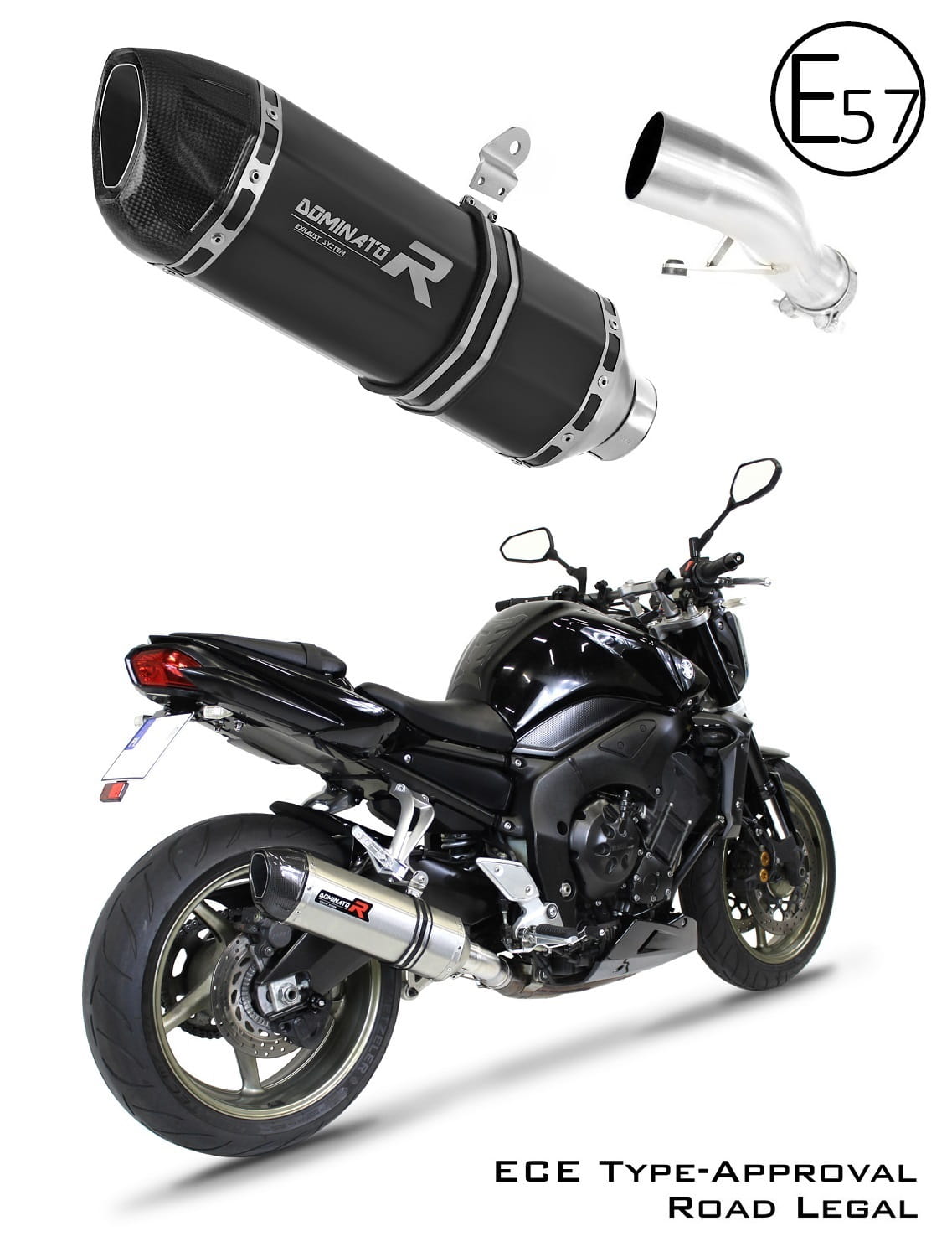 Yamaha FZ1 FAZER 1000 2006 - 2015 EU Approved Exhaust Silencer HP1 BLACK 20 m.