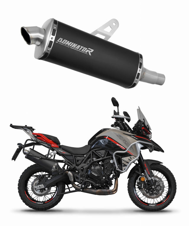 Benelli TRK 702 / TRK 702X 2023 - 2024 Exhaust Silencer Muffler P7 BLACK + dB killer 20 m.