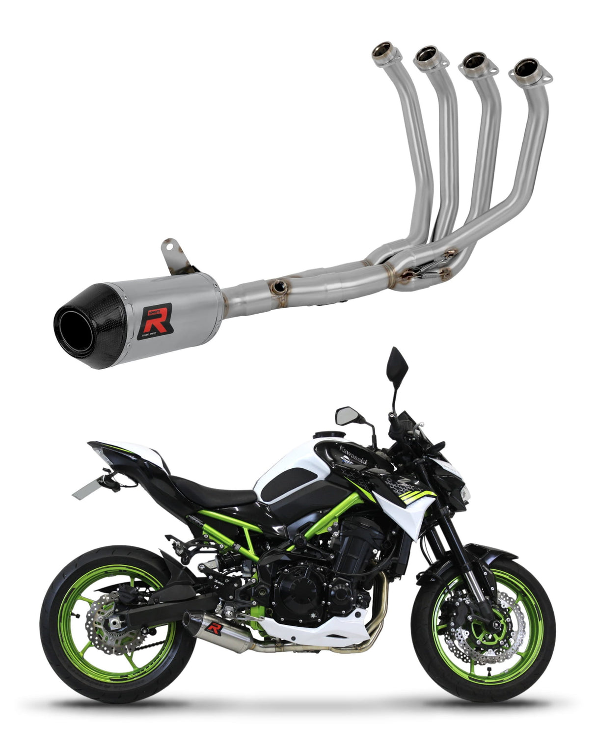 Kawasaki Z 900 A2 2017 - 2019 Low Level Full Exhaust System Collector Silencer HP3 + dB killer 20 m.