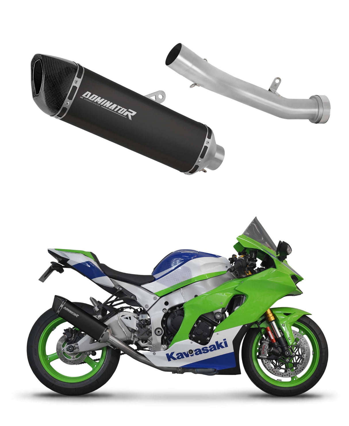 Kawasaki ZX10R / RR 2021 - 2024 Exhaust Silencer Muffler HP6 BLACK + dB killer 20 m.