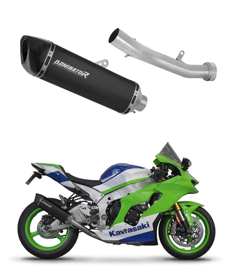 Kawasaki ZX10R / RR 2021 - 2024 Exhaust Silencer Muffler HP6 BLACK + dB killer 20 m.