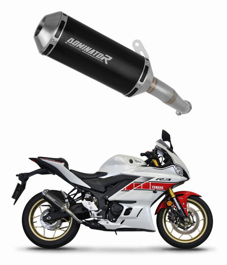Yamaha YZF-R3 2019 - 2024 Exhaust Silencer Muffler OV G2 BLACK + dB killer medium 20 m.