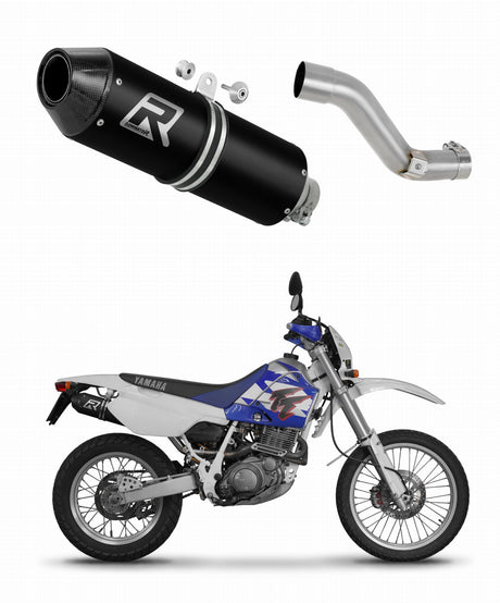 Yamaha TT 600E 1994 - 2003 Exhaust Silencer Muffler MX2 BLACK + dB killer 19 m.