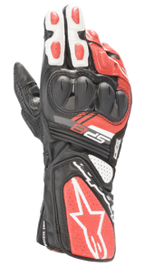 SP-8 V3 Gloves -  Black White Bright Red