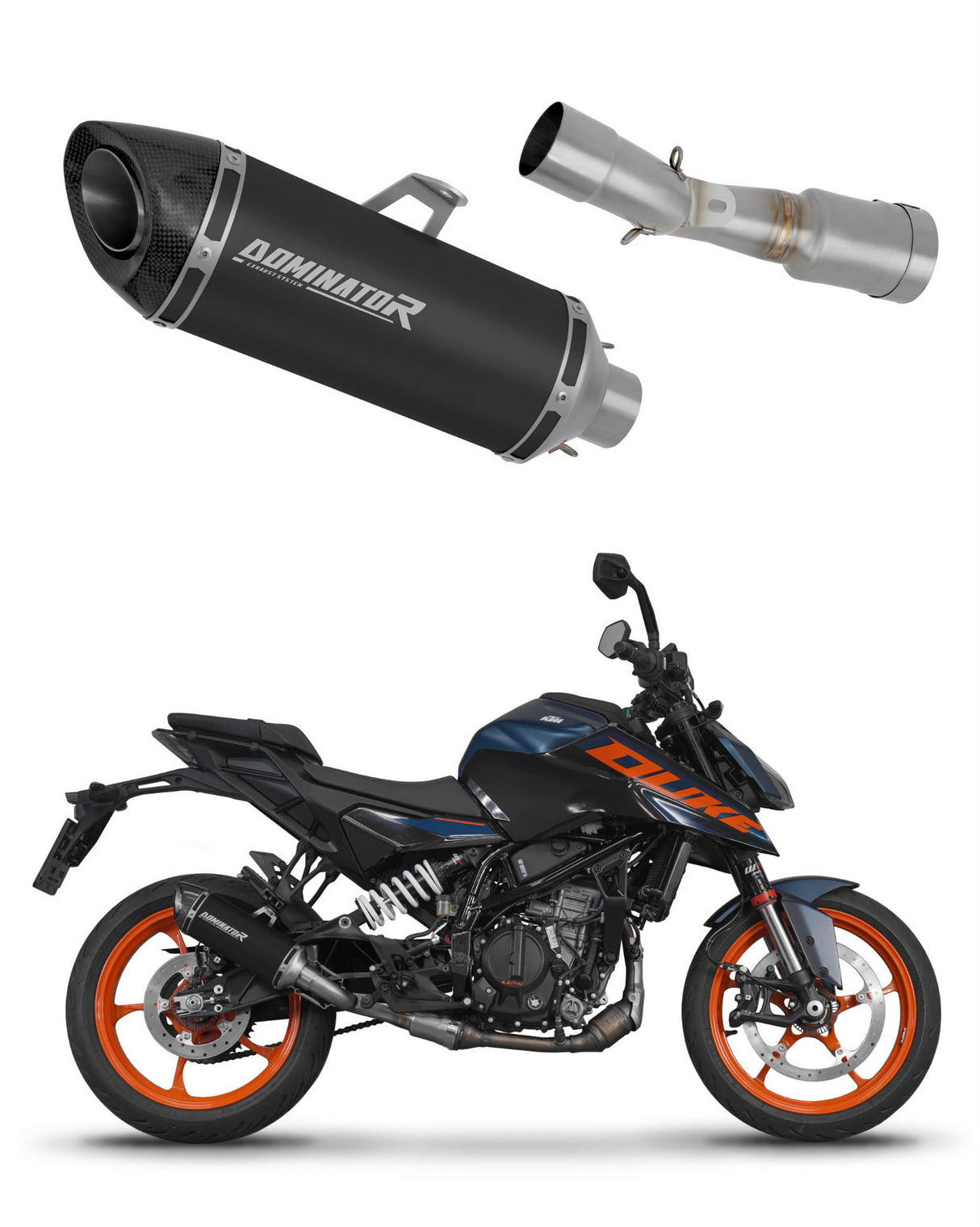 KTM 390 Duke 2024 Exhaust Silencer Muffler HP8 BLACK + dB killer 20 m.