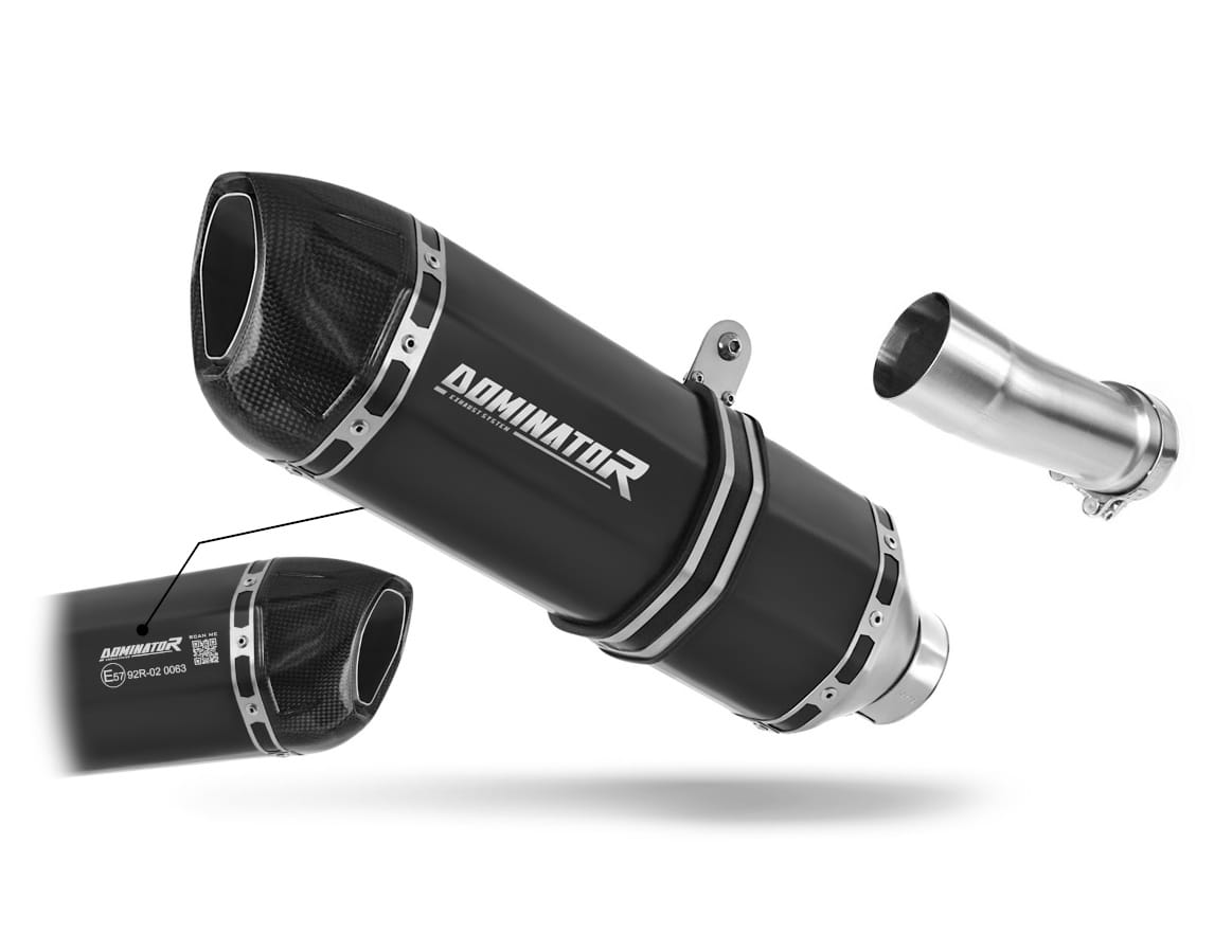 BMW R1250R 2019 - 2020 EU Approved Exhaust Silencer HP1 BLACK 20 m.