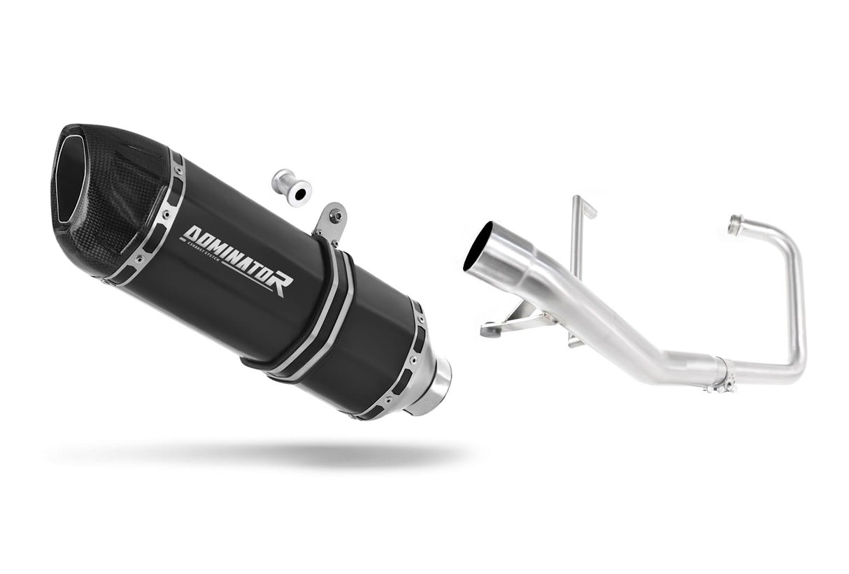 Yamaha YBR 125 2009 - 2018 Full Exhaust System Collector Silencer HP1 BLACK + dB killer 20 m.