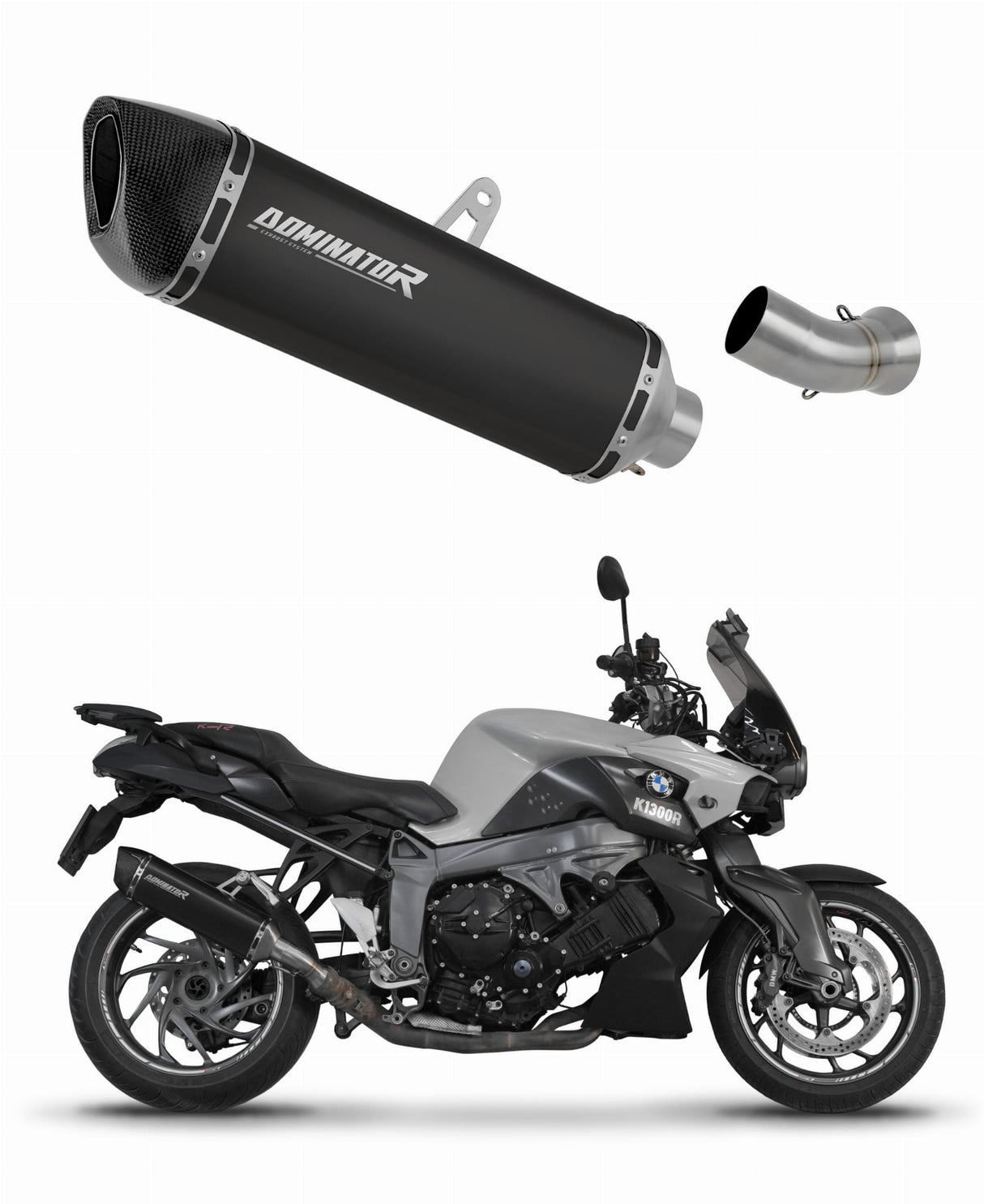BMW K1300R 2007 - 2015 Exhaust Silencer Muffler HP6 BLACK + dB killer 20 m.
