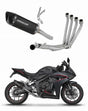 Honda CBR 650 R / E-Clutch 2024 - 2025 Full Exhaust System Collector Silencer HP6 BLACK + dB killer 20 m.