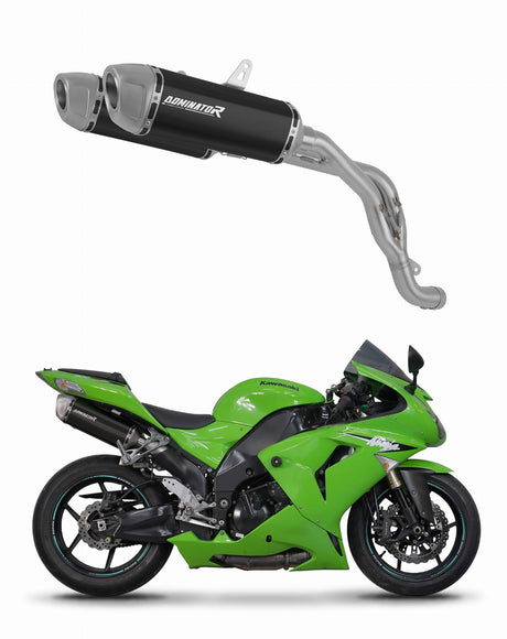 Kawasaki ZX10R 2006 - 2007 Exhaust Silencer Muffler S6 BLACK + dB killer 20 m.