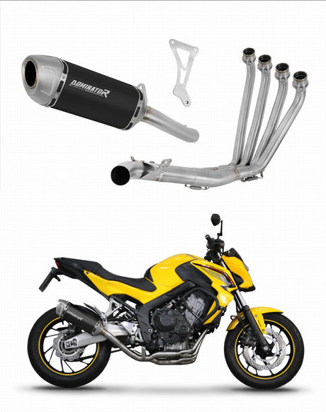Honda CB 650 F 2014 - 2018 Full Exhaust System Collector Silencer S6 BLACK + dB killer 20 m.