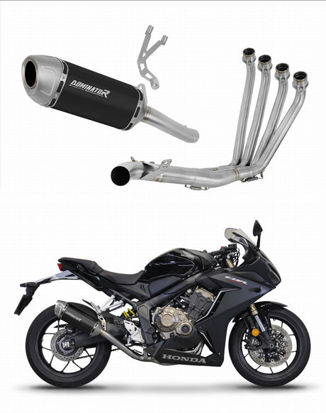 Honda CB 650 R 2019 - 2023 Full Exhaust System Collector Silencer S6 BLACK + dB killer 20 m.