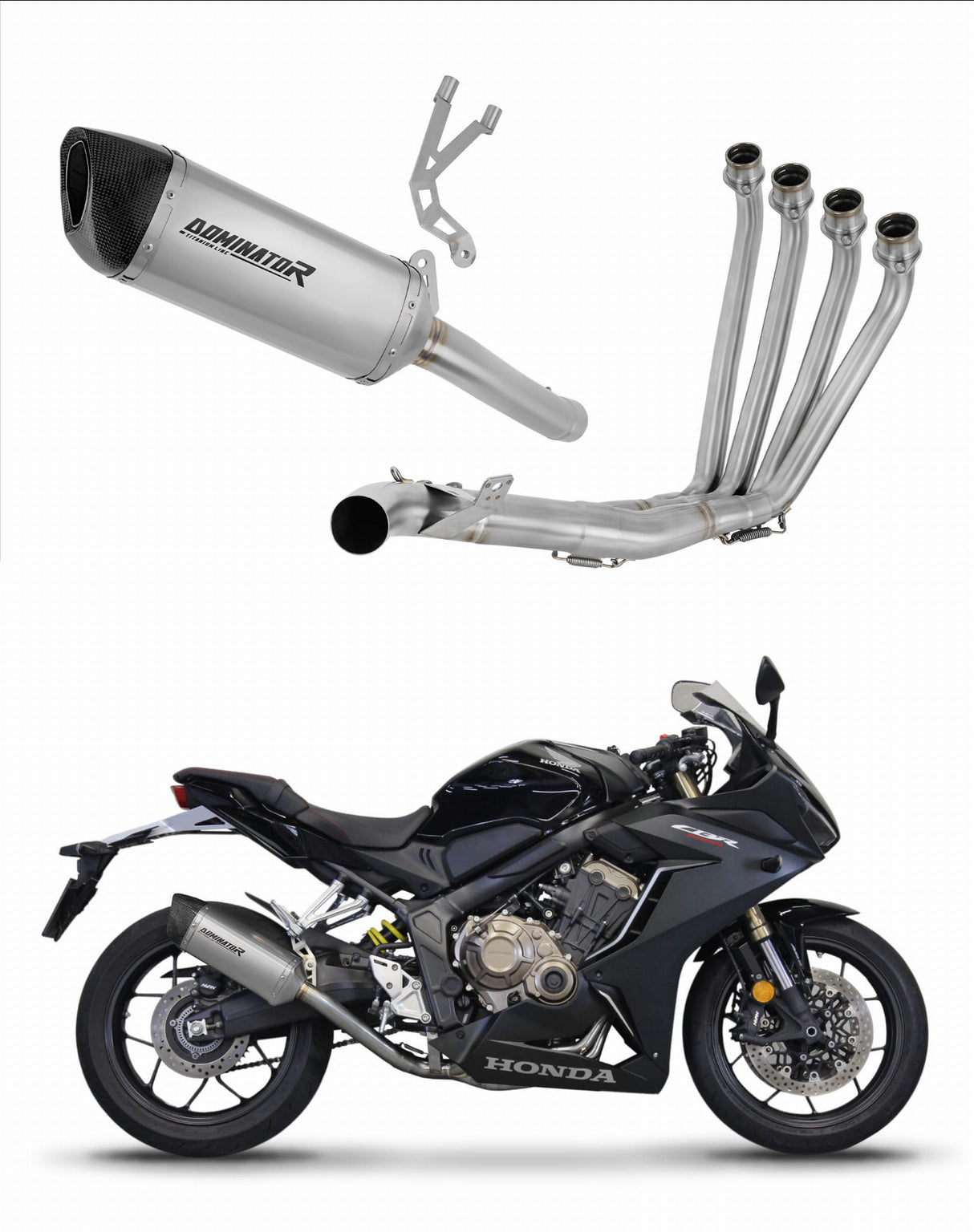 Honda CBR 650 R 2019 - 2023 Full Exhaust System Collector Silencer Titanium HP6 + dB killer 20 m.