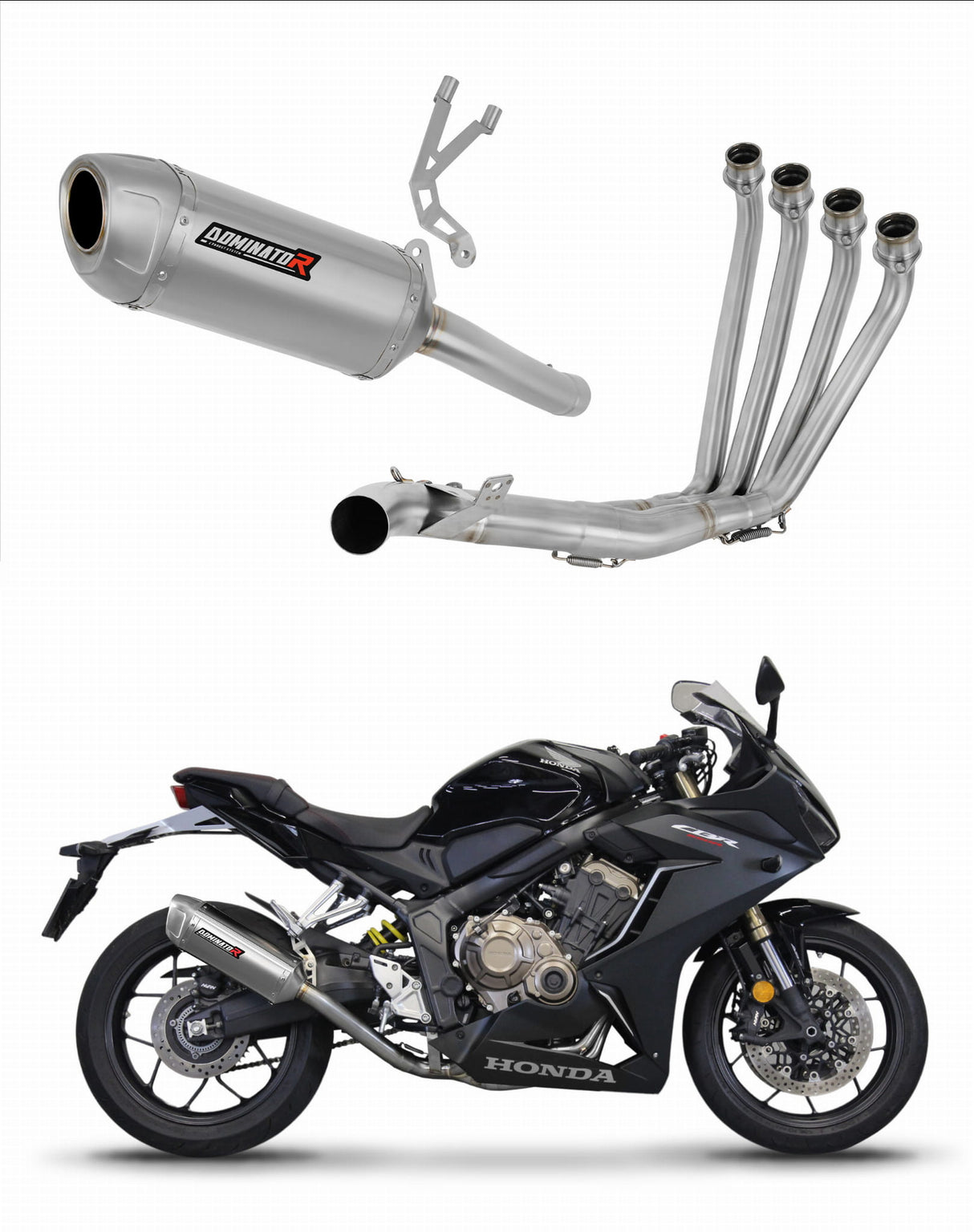 Honda CBR 650 R 2019 - 2023 Full Exhaust System Collector Silencer S6 + dB killer 20 m.