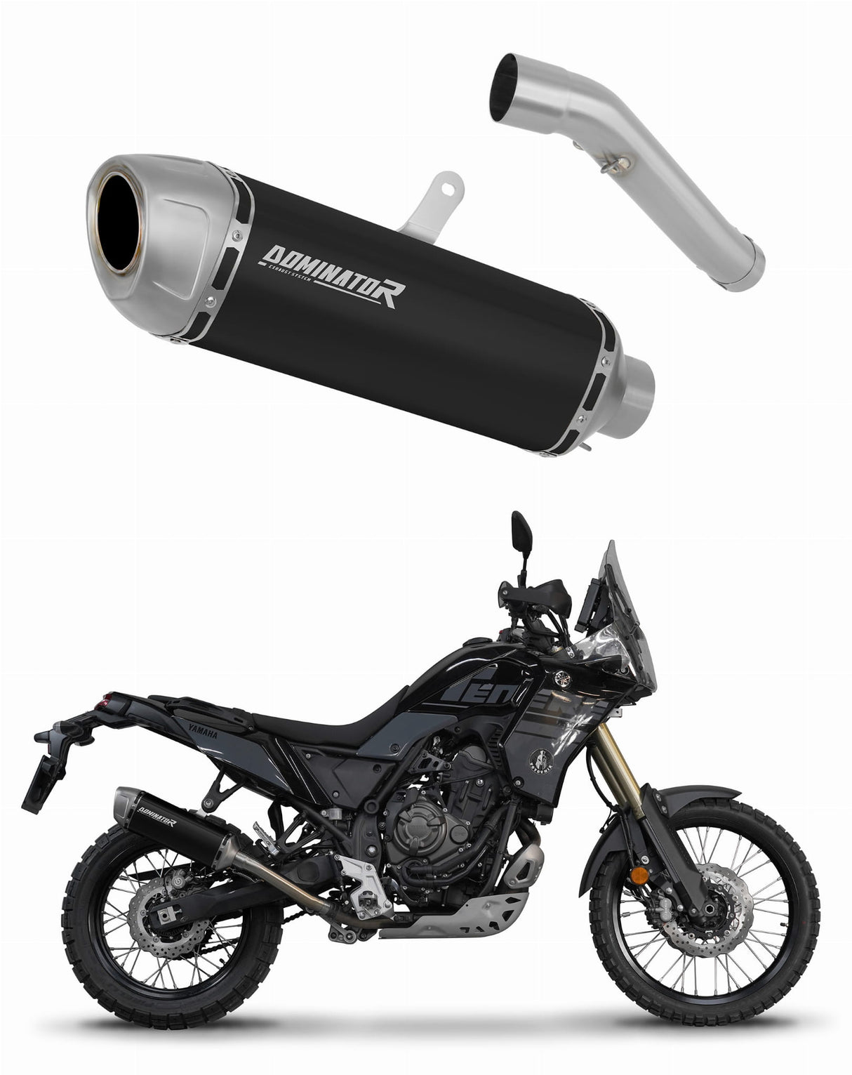 Yamaha Tenere 700 2025 Exhaust Silencer Muffler S6 BLACK + dB killer 20 m.