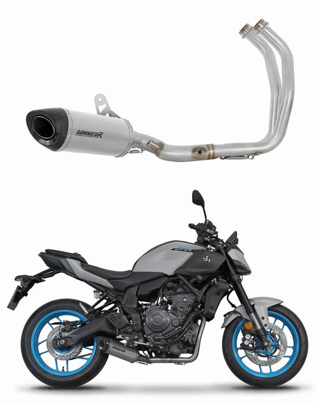 Yamaha MT 07 2025 Full Exhaust System Collector Silencer Titanium HP8 + dB killer 20 m.