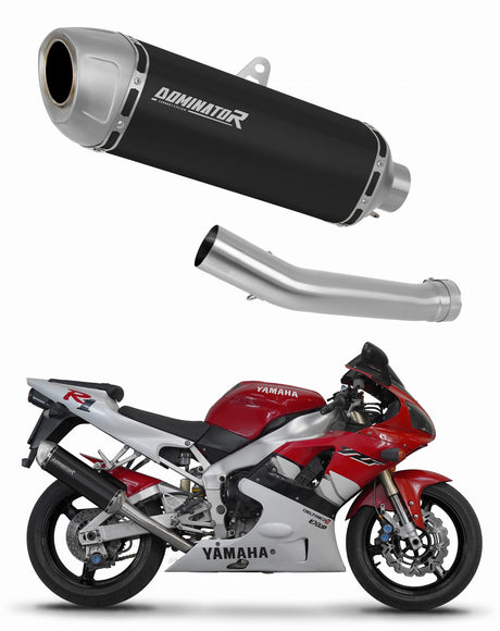 Yamaha YZF R1 1000 RN01 1998 - 1999 Exhaust Silencer Muffler S6 BLACK + dB killer 19 m.