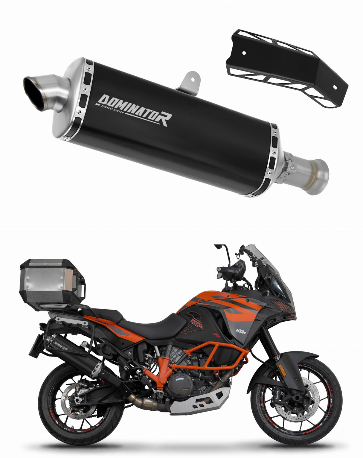 KTM 1190 Adventure / R 2013 - 2016 Exhaust Silencer Muffler P7 BLACK + dB killer 20 m.