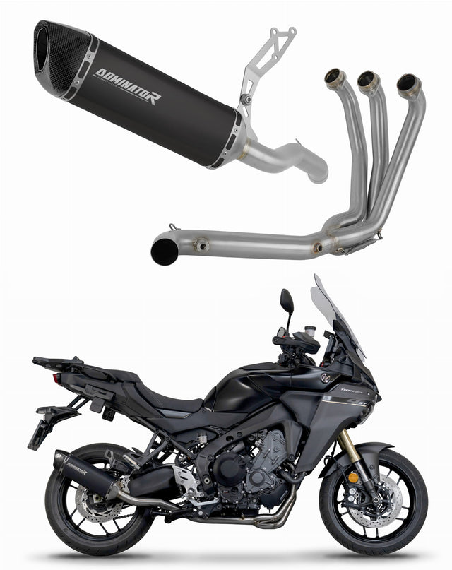 Yamaha Tracer 9 / GT 2025 Full Exhaust System Collector Silencer HP6 BLACK + dB killer 20 m.