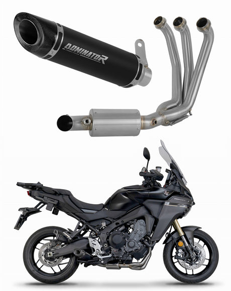 Yamaha Tracer 9 / GT 2025 Full Exhaust System Collector Silencer HP8 BLACK EX + dB killer 20 m.