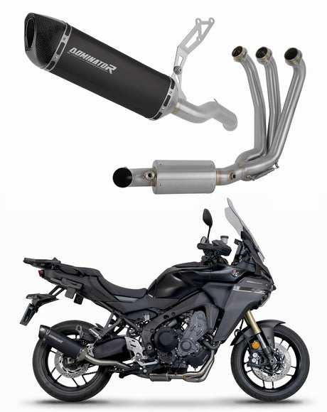 Yamaha Tracer 9 / GT 2025 Full Exhaust System Collector Silencer HP6 BLACK EX + dB killer 20 m.
