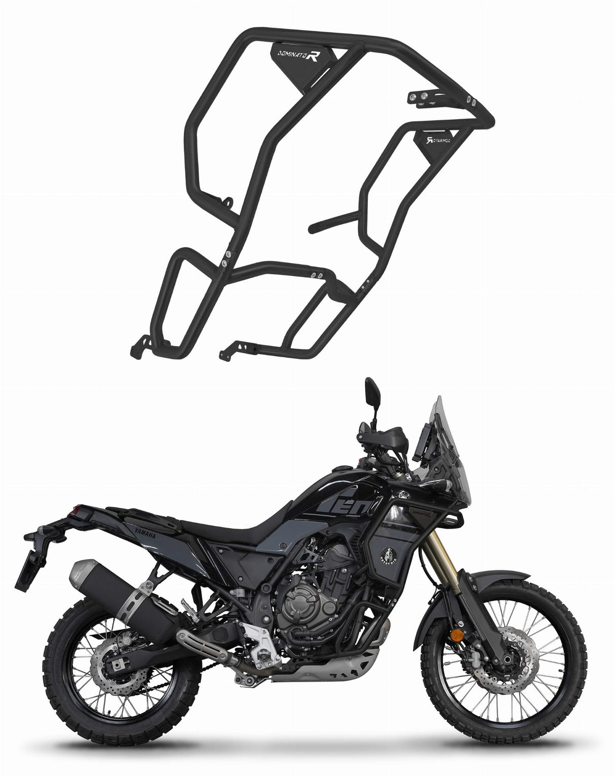 Yamaha Tenere 700 2021 - 2024 Stainless steel Crash Bars BLACK 20 m.