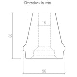 Bottom out bumper conic 16mm Medium stiffness - Lainer Suspension