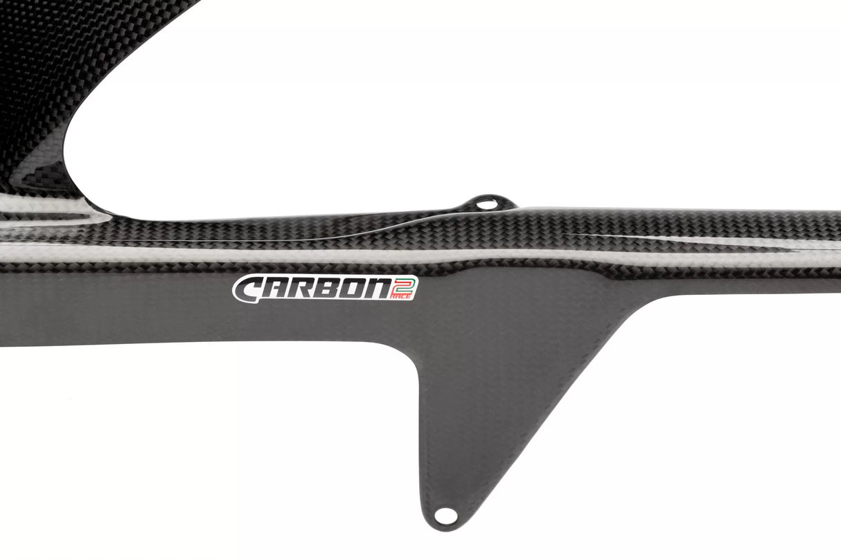 DUCATI 748-916-996-998 Carbon Fiber Rear Hugger with Chain Cover + Brake Line Cover